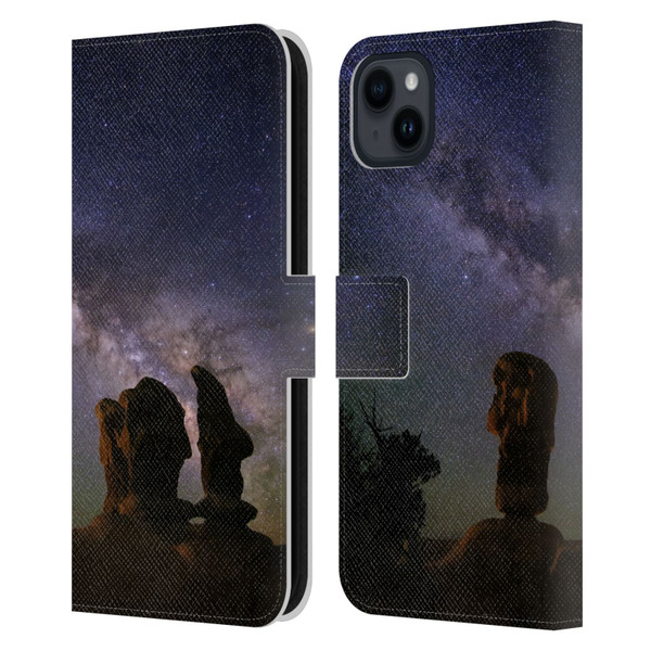 Royce Bair Nightscapes Devil's Garden Hoodoos Leather Book Wallet Case Cover For Apple iPhone 15 Plus