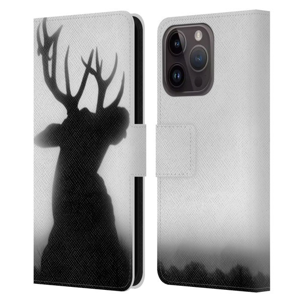 Dorit Fuhg Forest Deer Leather Book Wallet Case Cover For Apple iPhone 15 Pro