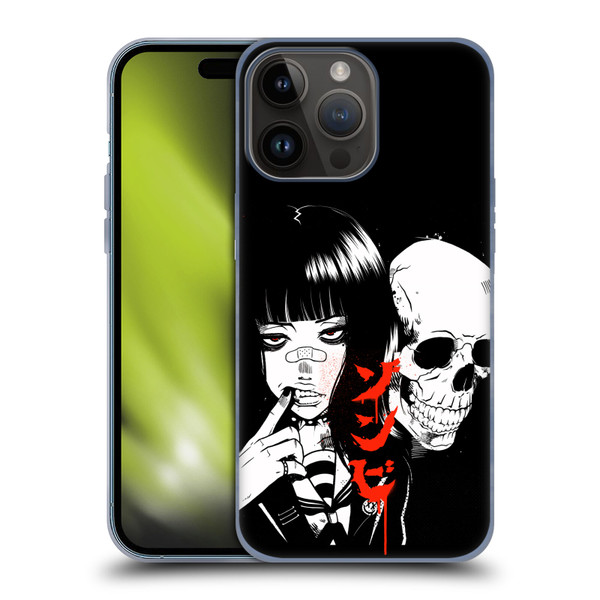 Zombie Makeout Club Art Girl And Skull Soft Gel Case for Apple iPhone 15 Pro Max