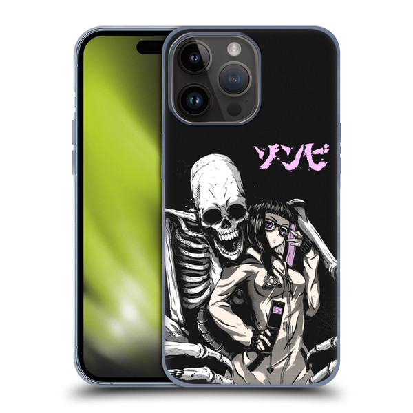 Zombie Makeout Club Art Stop Drop Selfie Soft Gel Case for Apple iPhone 15 Pro Max