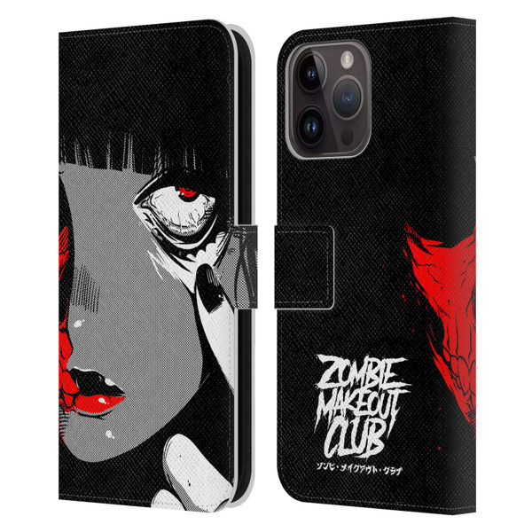 Zombie Makeout Club Art Eye Leather Book Wallet Case Cover For Apple iPhone 15 Pro Max