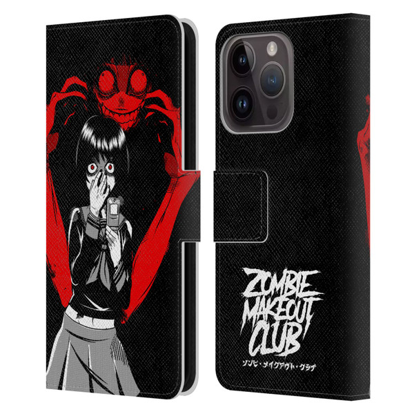 Zombie Makeout Club Art Selfie Leather Book Wallet Case Cover For Apple iPhone 15 Pro