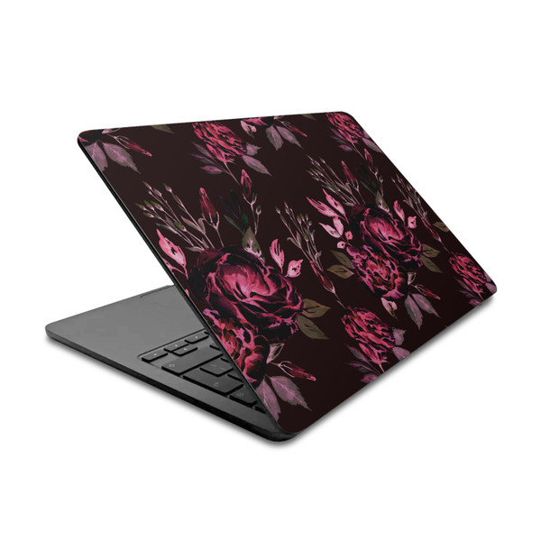 Anis Illustration Flower Pattern 3 Lisianthus Invertido Rosa Vinyl Sticker Skin Decal Cover for Apple MacBook Air 13.6" A2681 (2022)