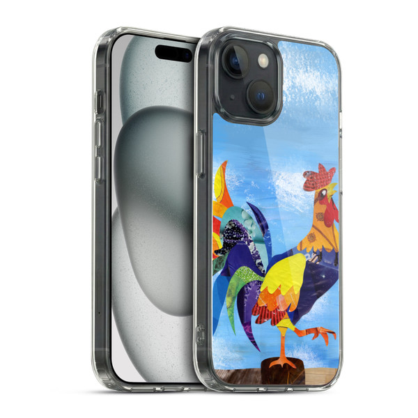 Artpoptart Animals Colorful Rooster Soft Gel Case for Apple iPhone 15 & MagSafe