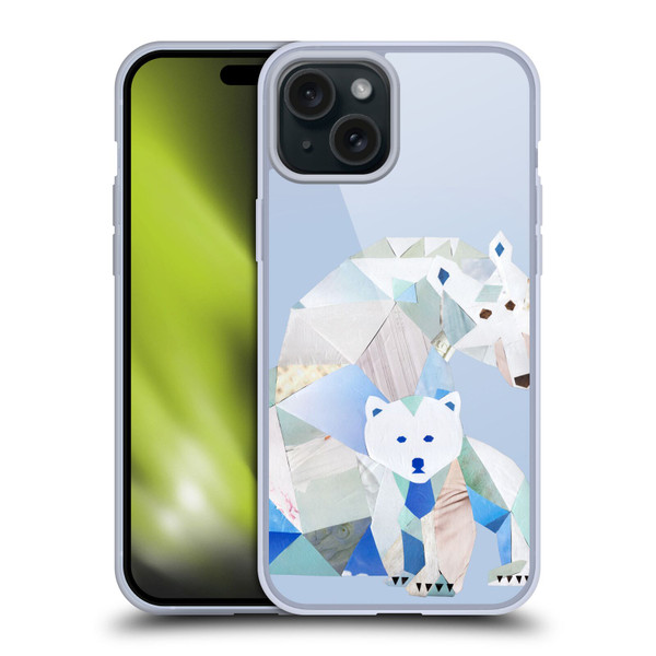 Artpoptart Animals Polar Bears Soft Gel Case for Apple iPhone 15 Plus