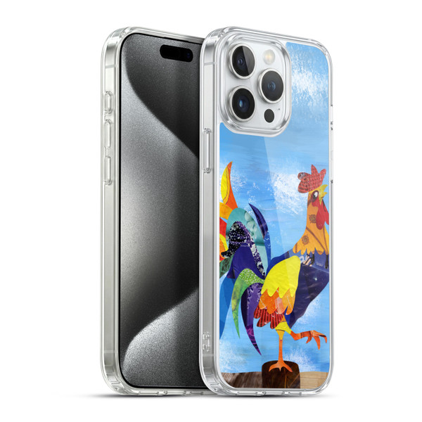 Artpoptart Animals Colorful Rooster Soft Gel Case for Apple iPhone 15 Pro Max & MagSafe