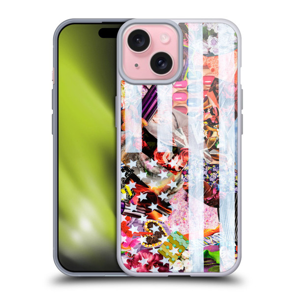 Artpoptart Flags Murican Soft Gel Case for Apple iPhone 15