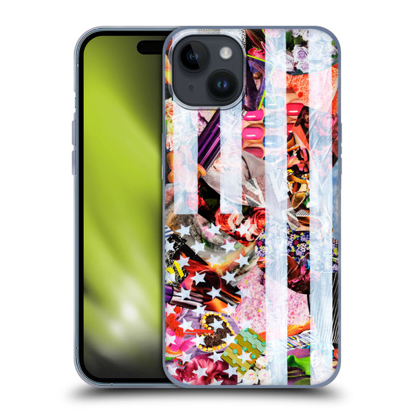 Artpoptart Flags Murican Soft Gel Case for Apple iPhone 15 Plus