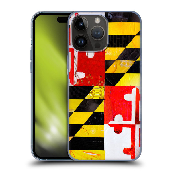 Artpoptart Flags Maryland Soft Gel Case for Apple iPhone 15 Pro Max