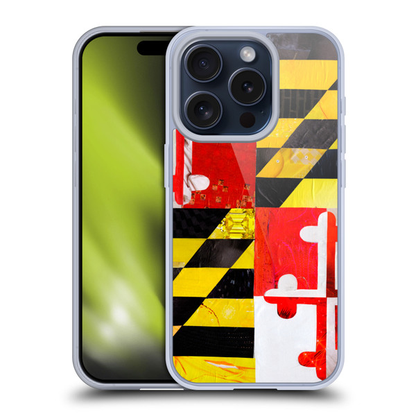 Artpoptart Flags Maryland Soft Gel Case for Apple iPhone 15 Pro & MagSafe
