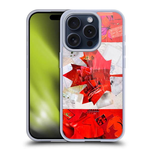 Artpoptart Flags Canada Soft Gel Case for Apple iPhone 15 Pro & MagSafe