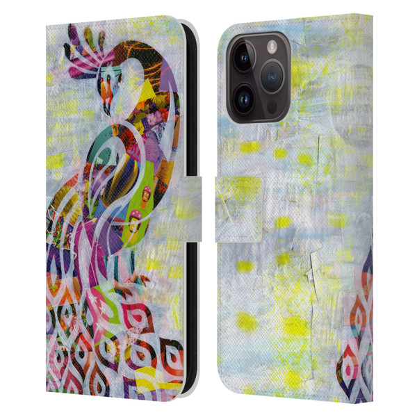 Artpoptart Animals Peacock Leather Book Wallet Case Cover For Apple iPhone 15 Pro Max