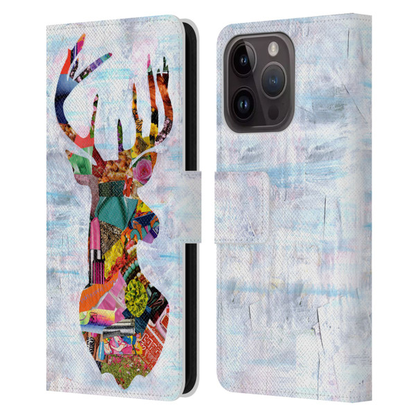 Artpoptart Animals Deer Leather Book Wallet Case Cover For Apple iPhone 15 Pro