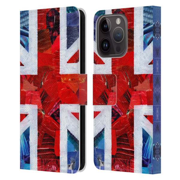 Artpoptart Flags Union Jack Leather Book Wallet Case Cover For Apple iPhone 15 Pro