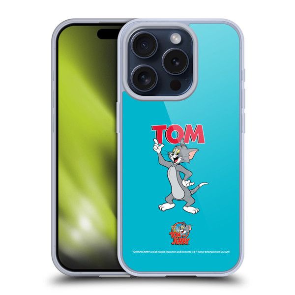 Tom and Jerry Characters Tom Soft Gel Case for Apple iPhone 15 Pro