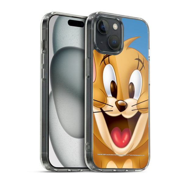 Tom and Jerry Full Face Jerry Soft Gel Case for Apple iPhone 15 & MagSafe
