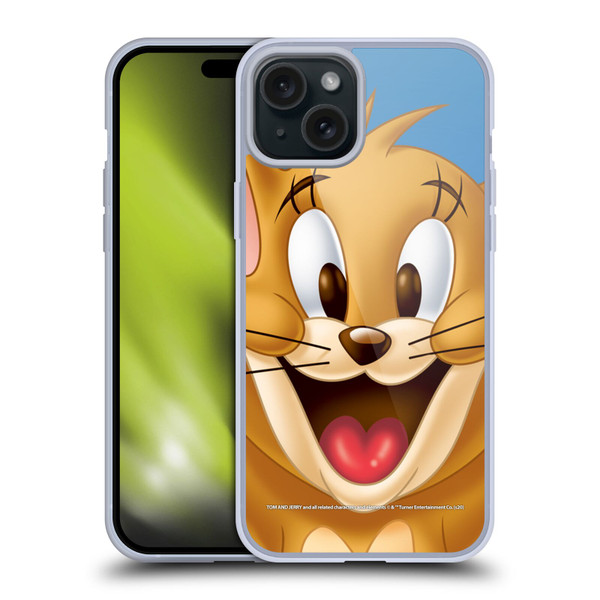 Tom and Jerry Full Face Jerry Soft Gel Case for Apple iPhone 15 Plus