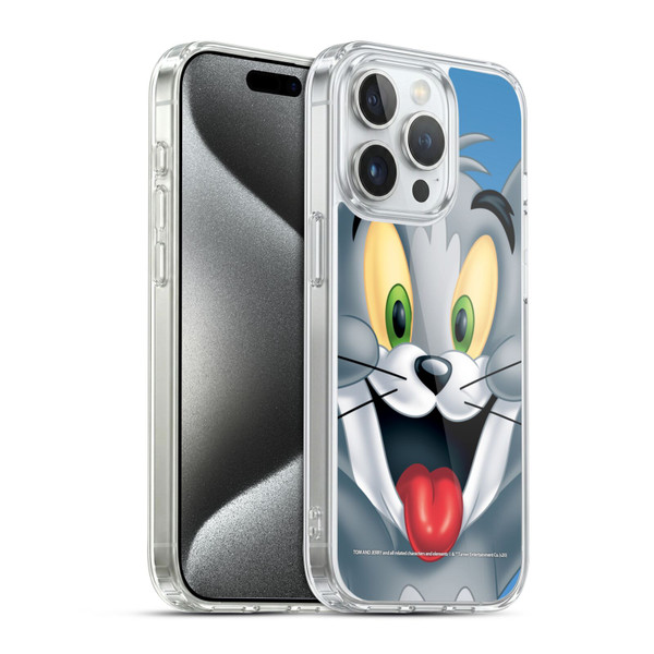 Tom and Jerry Full Face Tom Soft Gel Case for Apple iPhone 15 Pro & MagSafe