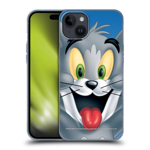 Tom and Jerry Full Face Tom Soft Gel Case for Apple iPhone 15 Plus