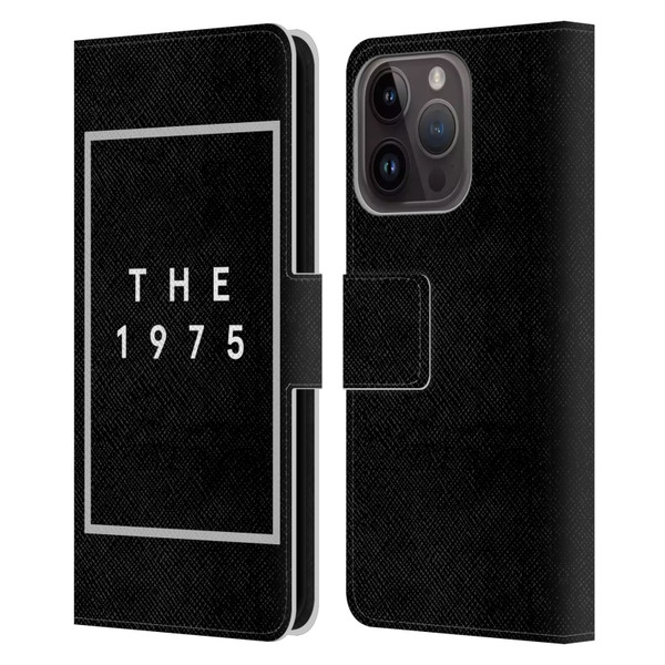 The 1975 Key Art Logo Black Leather Book Wallet Case Cover For Apple iPhone 15 Pro