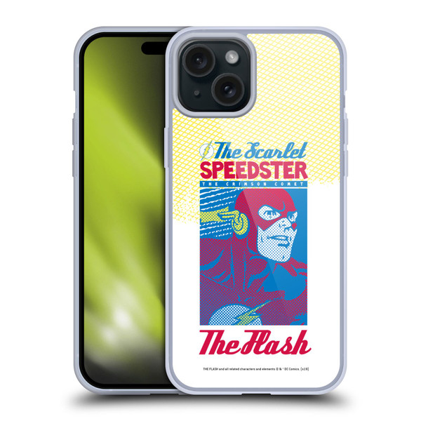 The Flash DC Comics Fast Fashion Scarlet Speedster Soft Gel Case for Apple iPhone 15 Plus