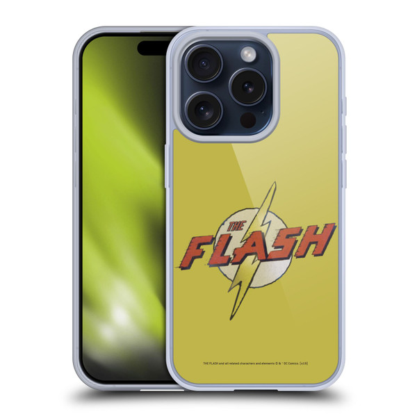 The Flash DC Comics Fast Fashion Logo Soft Gel Case for Apple iPhone 15 Pro