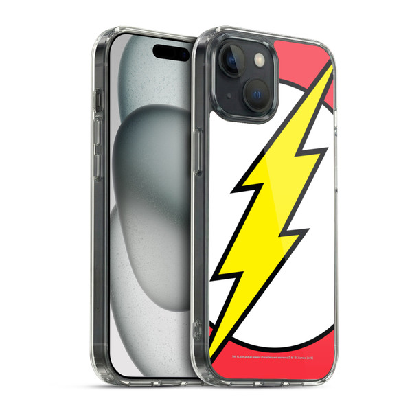The Flash DC Comics Logo Oversized Soft Gel Case for Apple iPhone 15 & MagSafe