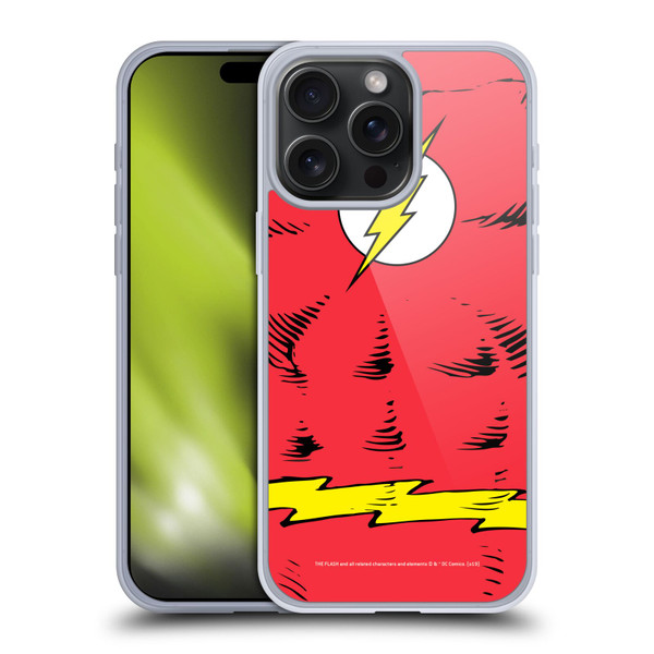 The Flash DC Comics Logo Costume Soft Gel Case for Apple iPhone 15 Pro Max