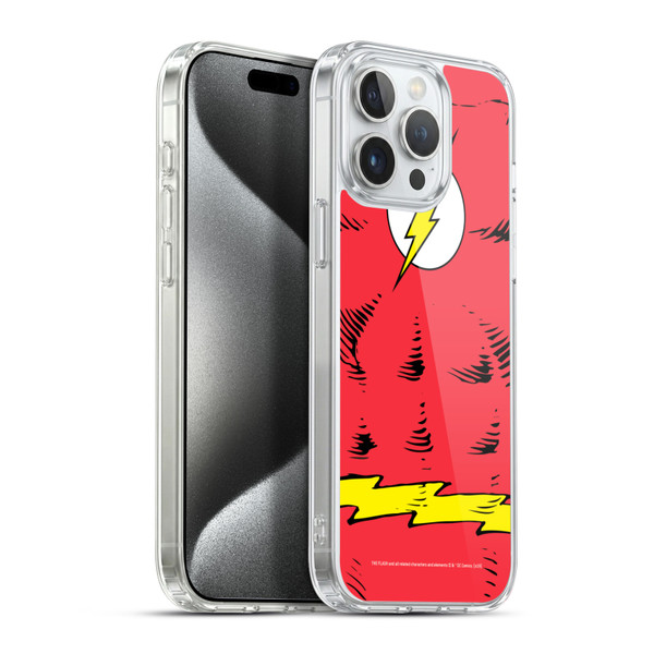 The Flash DC Comics Logo Costume Soft Gel Case for Apple iPhone 15 Pro Max & MagSafe