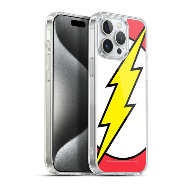 The Flash DC Comics Logo Oversized Soft Gel Case for Apple iPhone 15 Pro Max & MagSafe