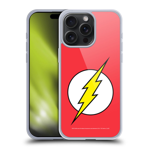 The Flash DC Comics Logo Plain Soft Gel Case for Apple iPhone 15 Pro Max