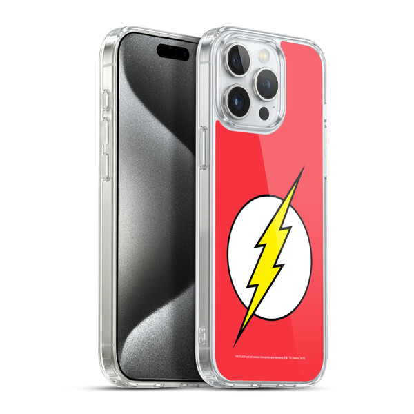 The Flash DC Comics Logo Plain Soft Gel Case for Apple iPhone 15 Pro Max & MagSafe