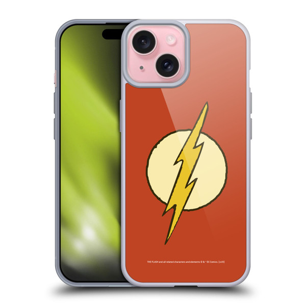 The Flash DC Comics Vintage Logo Soft Gel Case for Apple iPhone 15