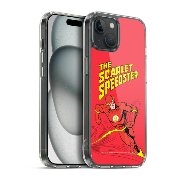 The Flash DC Comics Vintage Scarlet Speedster Soft Gel Case for Apple iPhone 15 Plus & MagSafe