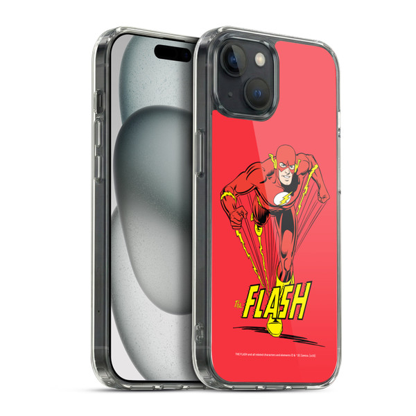 The Flash DC Comics Vintage Speedster Soft Gel Case for Apple iPhone 15 Plus & MagSafe