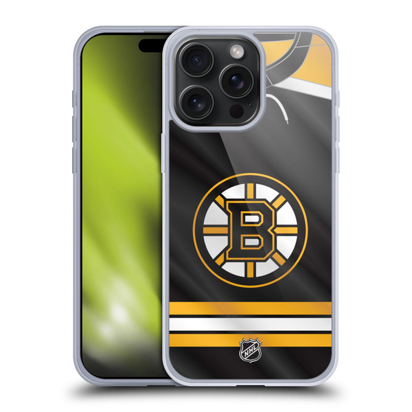NHL Boston Bruins Jersey Soft Gel Case for Apple iPhone 15 Pro Max & MagSafe