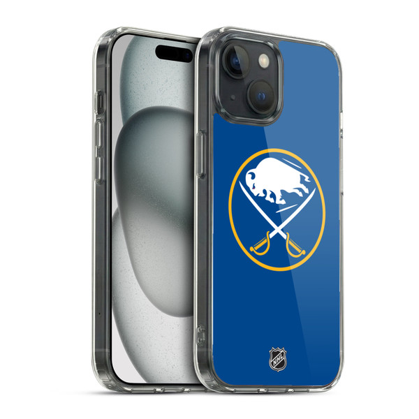 NHL Buffalo Sabres Plain Soft Gel Case for Apple iPhone 15