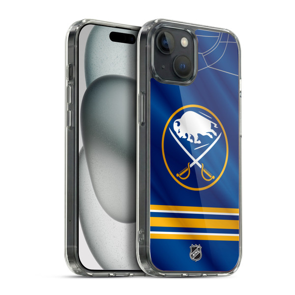 NHL Buffalo Sabres Jersey Soft Gel Case for Apple iPhone 15 Plus