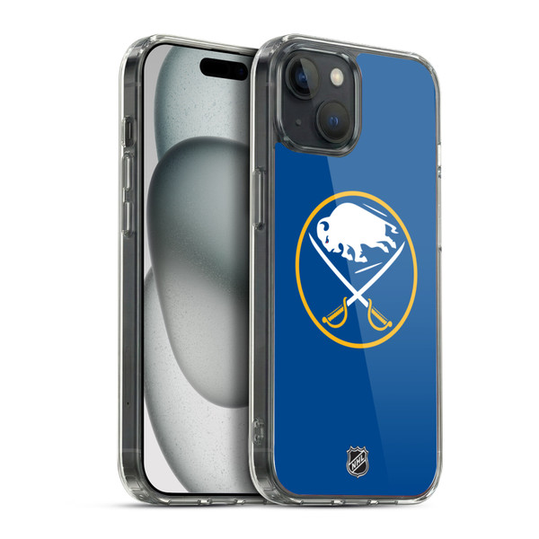 NHL Buffalo Sabres Plain Soft Gel Case for Apple iPhone 15 Plus