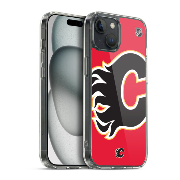 NHL Calgary Flames Oversized Soft Gel Case for Apple iPhone 15 Plus & MagSafe