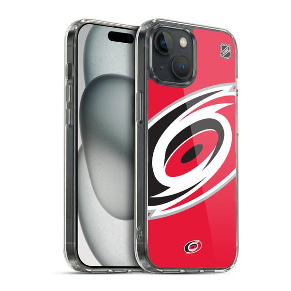 NHL Carolina Hurricanes Oversized Soft Gel Case for Apple iPhone 15