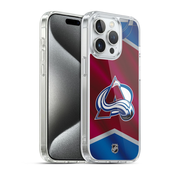 NHL Colorado Avalanche Jersey Soft Gel Case for Apple iPhone 15 Pro & MagSafe