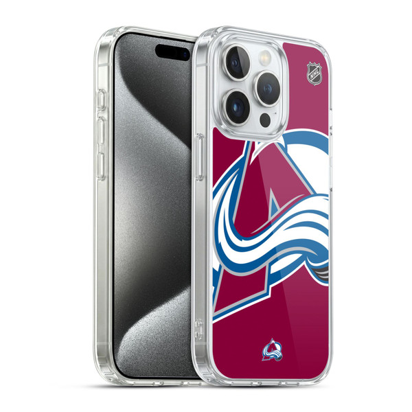 NHL Colorado Avalanche Oversized Soft Gel Case for Apple iPhone 15 Pro & MagSafe