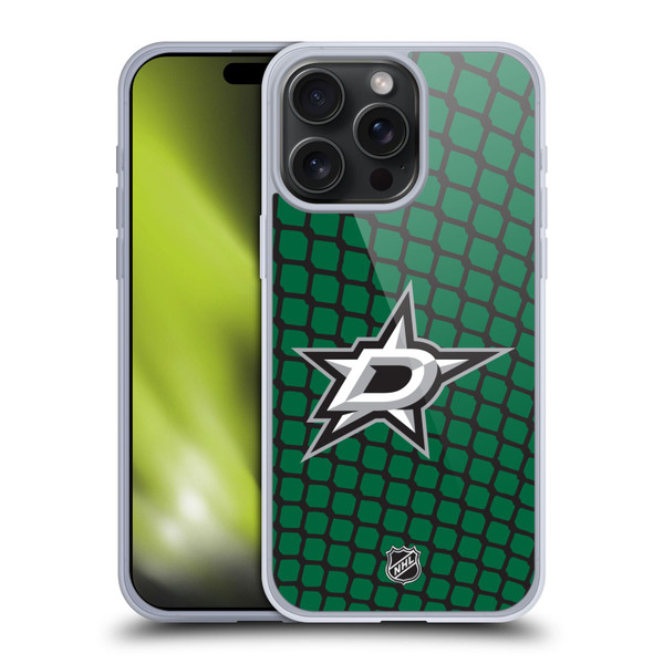 NHL Dallas Stars Net Pattern Soft Gel Case for Apple iPhone 15 Pro Max