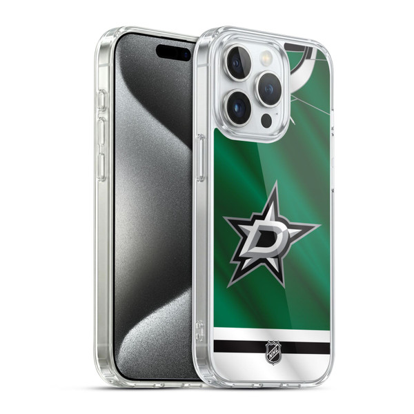 NHL Dallas Stars Jersey Soft Gel Case for Apple iPhone 15 Pro