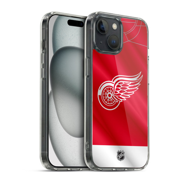 NHL Detroit Red Wings Jersey Soft Gel Case for Apple iPhone 15 & MagSafe