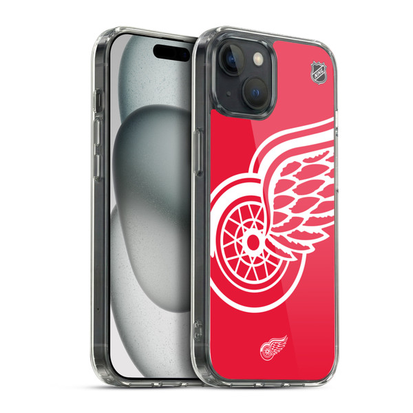 NHL Detroit Red Wings Oversized Soft Gel Case for Apple iPhone 15 Plus & MagSafe