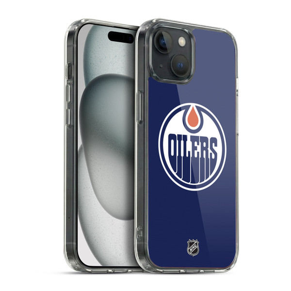 NHL Edmonton Oilers Plain Soft Gel Case for Apple iPhone 15 Plus & MagSafe