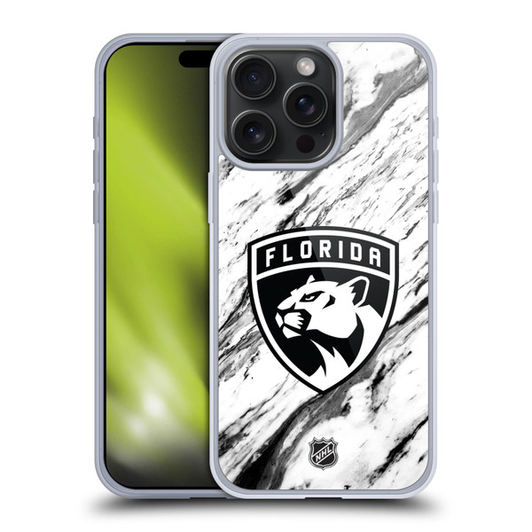 NHL Florida Panthers Marble Soft Gel Case for Apple iPhone 15 Pro Max