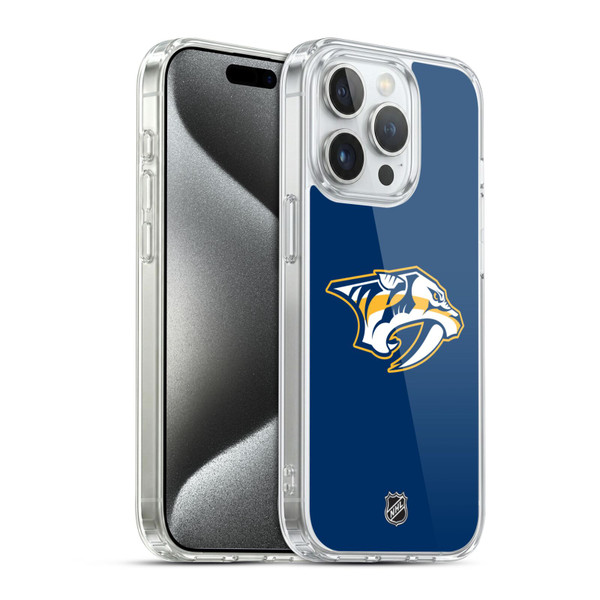 NHL Nashville Predators Plain Soft Gel Case for Apple iPhone 15 Pro & MagSafe